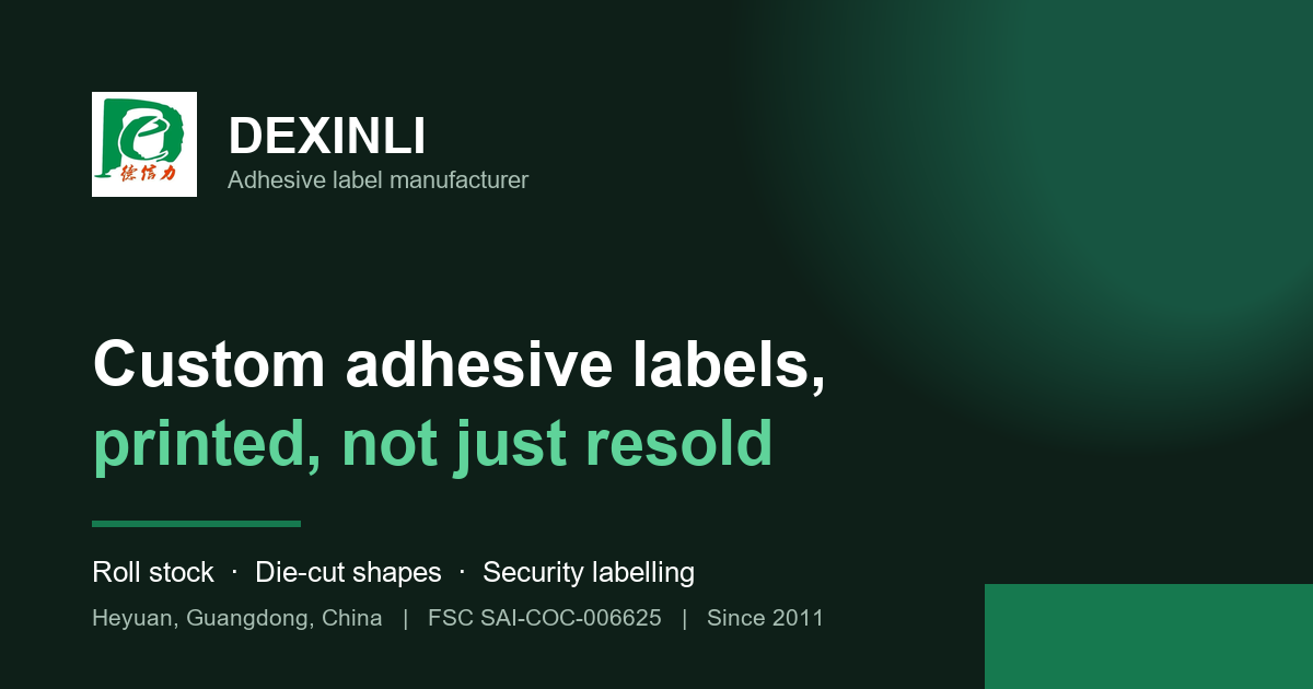 Persona Labels Product Catalogue — 38 Adhesive Label Lines | DEXINLI